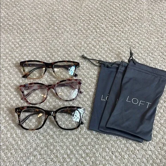 LOFT Tortoiseshell and Pink Glasses Set - Picture 1 of 4